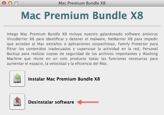 Desinstalar Mac Premium Bundle X8