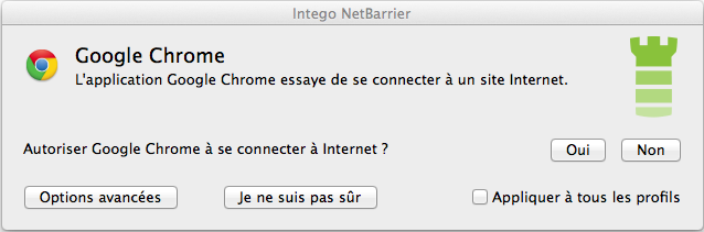 Alerte NetBarrier - Google Chrome