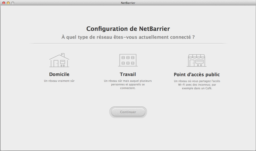 Configuration de NetBarrier