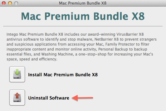 Mac Premium Bundle X8 uninstall