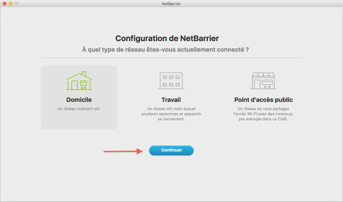 Configuration de NetBarrier