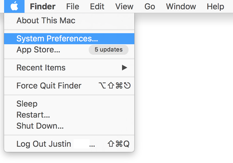 mac restart system preferences