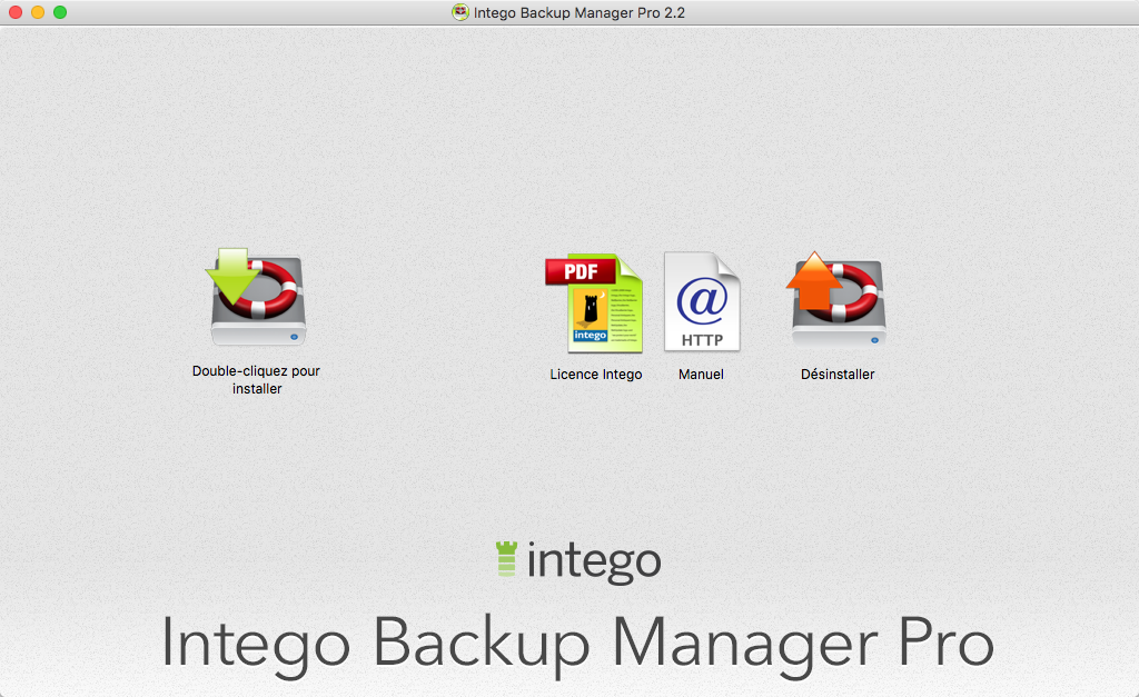 Intego Backup Manager Pro 2.2 > Installation