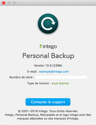Personal Backup > À propos de Personal Backup