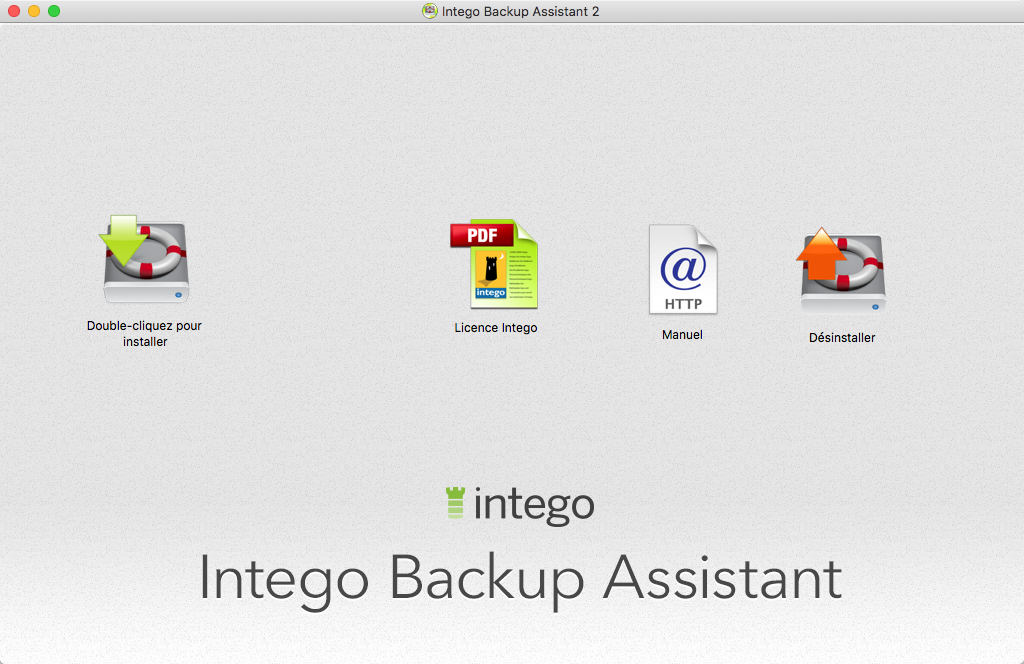 Intego Backup Assistant 2 > Installation
