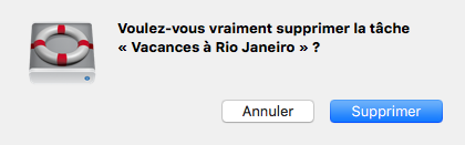 Voulez-vous vraiment supprimer la tâche ?