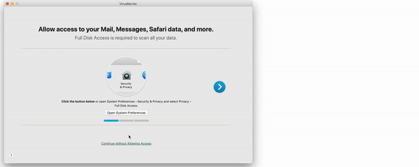 Assistant Accès complet au disque