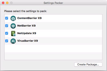 Settings Packer > Create Package