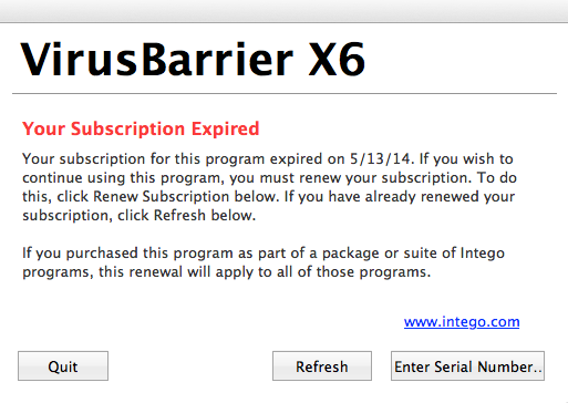 intego virusbarrier x6 serial