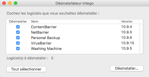 Désinstallateur Intego