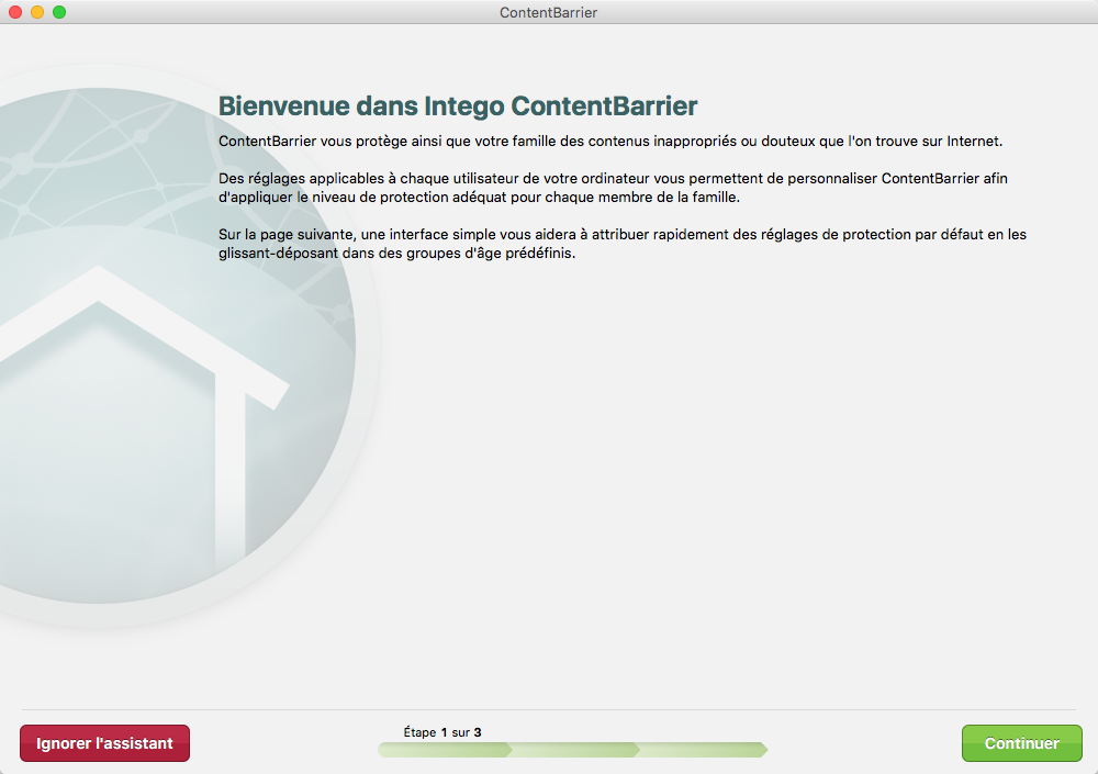 Bienvenue dans Intego ContentBarrier