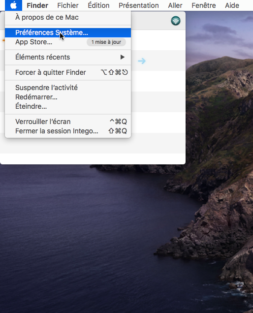  > Préférences Système…