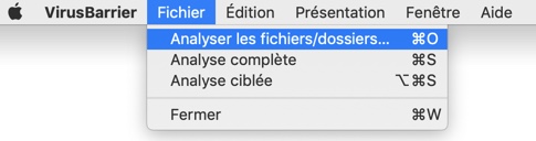   Fichier > Analyser les fichiers/dossiers…