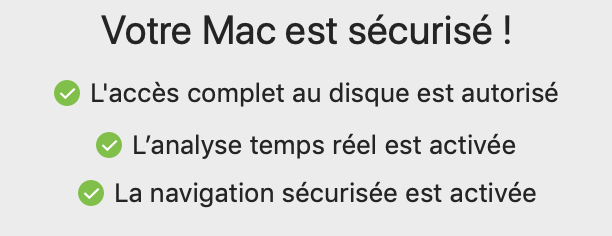 Votre Mac est sécurisé !