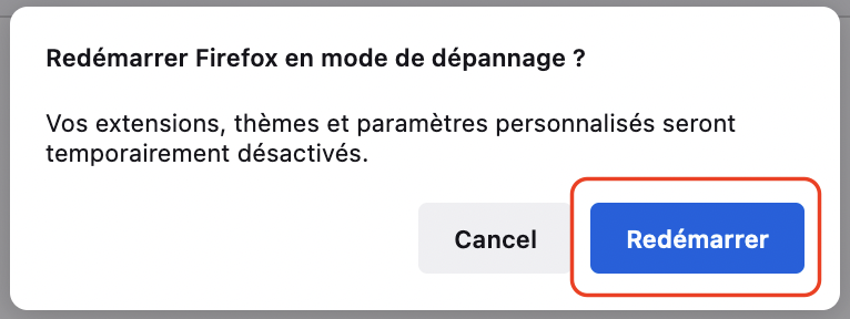 Firefox : dialogue 