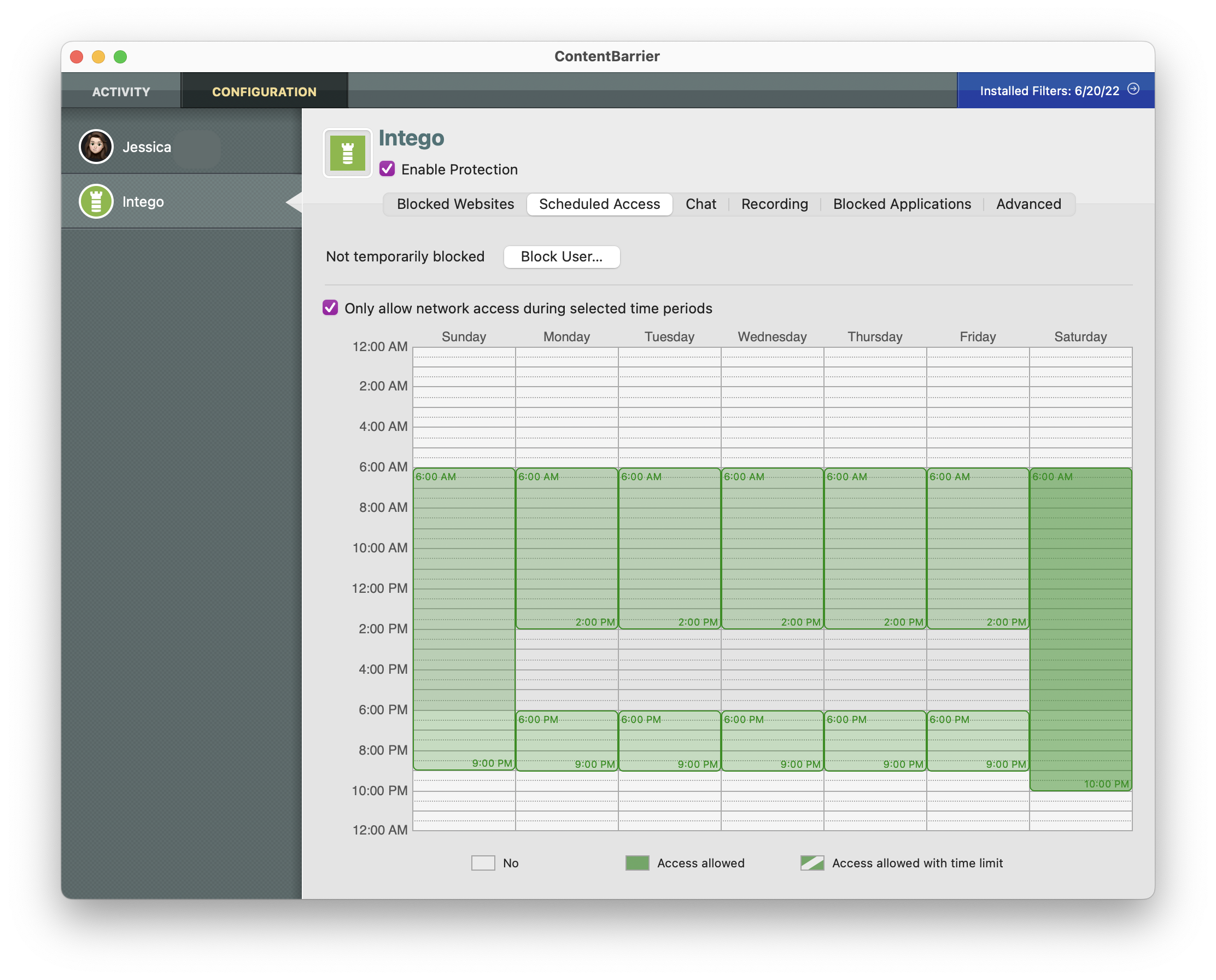 How to Limit Internet Access by Day and Time with ContentBarrier